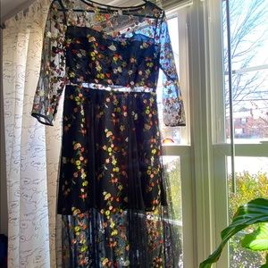 Unknown brand. Tea length special occasion dress.